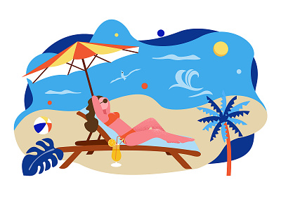 夏季消暑指南 icon illustration
