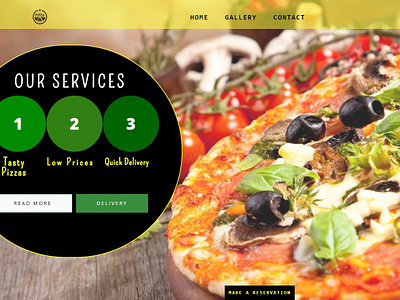 Pizza Website Landing Page Design & Development