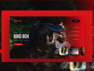 Bird Box Movie Landing Page Concept Design & Development