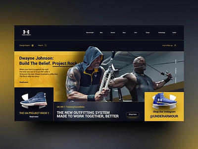 ‼️ Under Armour Landing Page concept !!