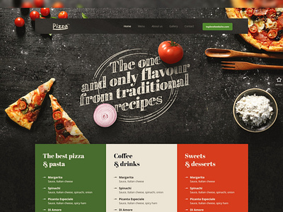 Pizza Landing Page Concept. UI inspiration.