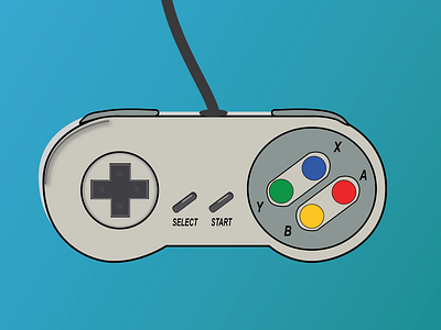 Nintendo controller controller design flat game icon illustration nintendo