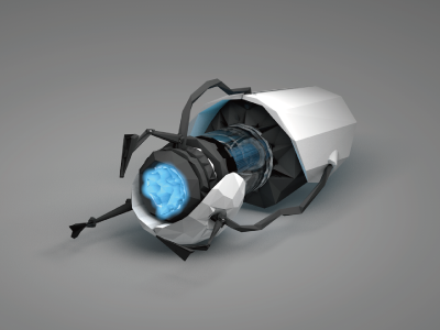 Portal Gun 3d art game low poly