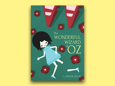 The Wonderful Wizard of Oz book art book cover book cover design design flat graphic design illustration illustrator minimal typography