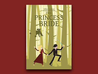 The Princess Bride book art book cover book cover design design flat graphic design illustration illustrator minimal typography vector