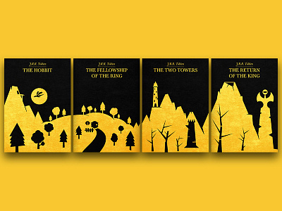 The Lord Of The Rings book art book cover book cover design design flat graphic design illustration illustrator minimal typography vector