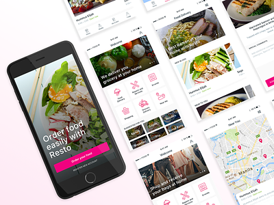 Food Ordering Concept App food map mobile order outsystems