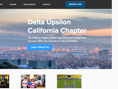 Delta Upsilon homepage ui web