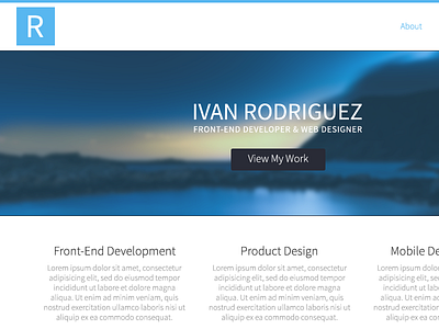 Portfolio Homepage fluid grid portfolio ui web