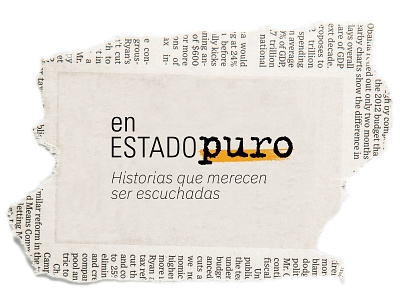 En estado puro branding design logo story texture typewriter typography