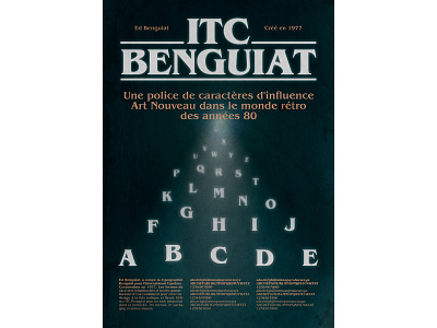 ITC Benguiat. Typographic poster