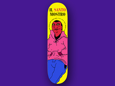 Il Santo Mostro Skateboard. artdirection branding design devil diseño flat icon illustration lettering logo photoshop product santo skate skateboard typography vector