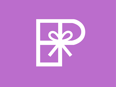 Gift store concept branding colors design illustration letter lila logo purple vector