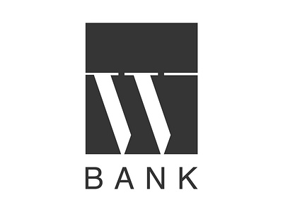 Watermark Bank Branding Concept bank branding building design clean collateral design flat icon identity logo minimal mobile app print sleek trend 2019 trendy typography