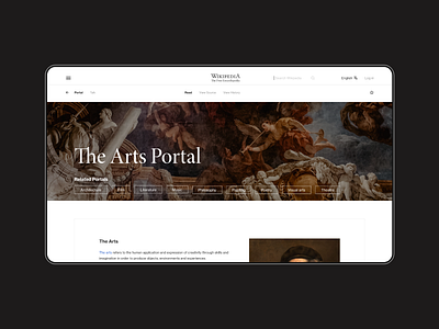 Wikipedia Redesign | Portal Page