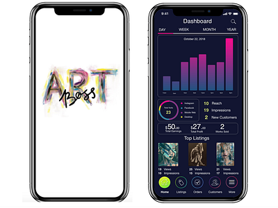 Art Boss iOS Mobile App ui ux