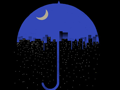 Umbrella animation blue branding character clean design flat graphic design icon identity illustration illustrator lettering logo minimal night sketch typography umbrella vector
