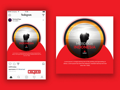 Happy Indonesia Independence Day social media post 2020 flyer design advertising best flyer design branding business design fashion flyer indonesia independence logo poster design vector