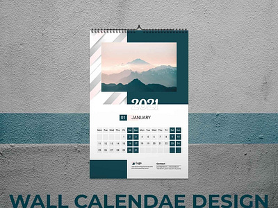 2021 wall calendar design template