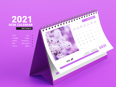 2021 desk calendar design