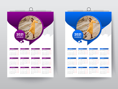 2021 calendar design template