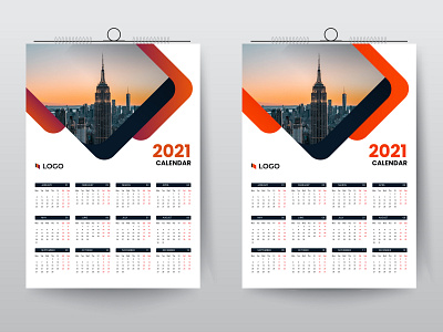 2021 calendar design template