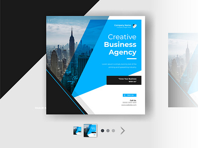 Corporate business social media post design template