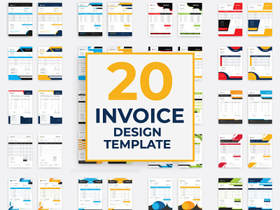 Invoice Design agency branding bundle business cmyk corporate design design set invoice invoice design invoice project vector