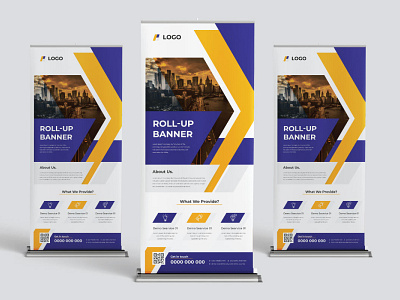 Roll Up banner design template advertising agency banner business company corporate design out side store promot promotion roll up banner