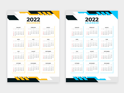 2022 Calendar design template 2022 2022 calendar business calendar calendar design corporate design modern print wall calendar