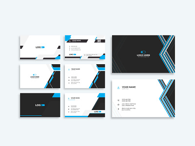 Business card design abstract agency banner blue branding business business card card corporate design graphic design id card manager modern name card print template vector