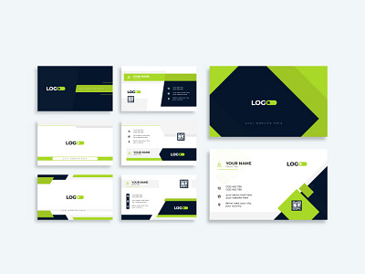 Business card design agency branding business card company corporate design doctor green id card identity manager modern name card nature office travel vector visiting