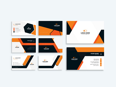 Business card design agency branding business business card card company corporate design id card manager modern name card orange print design real estate