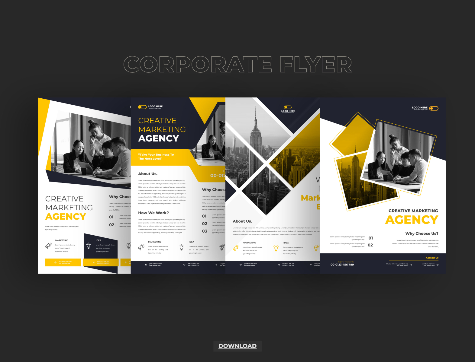 Corporate business flyer by Tanmoy Topu on Dribbble