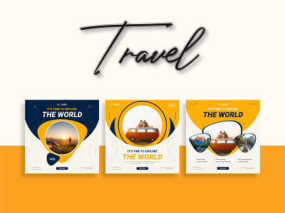 Travel Banner Social Media Instagram Post Banner Ads ad advertising banner banner ads banner design company facebook ad facebook banner instagram banner instagram post instagram template social media social media ads social media design social media pack social media post social media templates tour travel ad banner travel agency