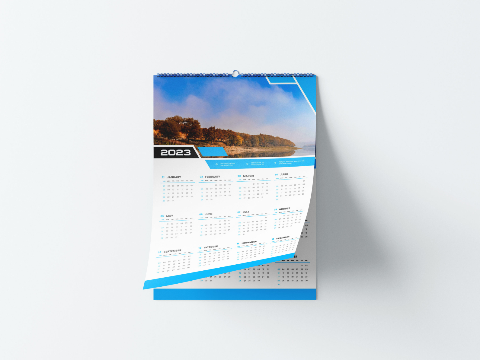 2023 calendar template design by Tanmoy Topu on Dribbble