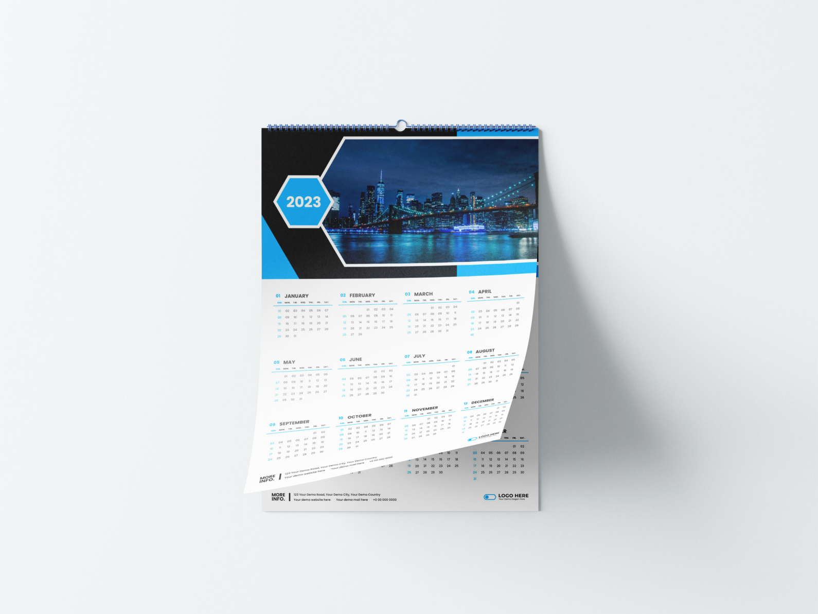 2023 calendar design template by Tanmoy Topu on Dribbble