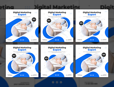 Digital marketing agency social media post design template ad ads advertising agency banner business company corporate design designer facebook instagram marketing marketing agency modern post social media template web banner website