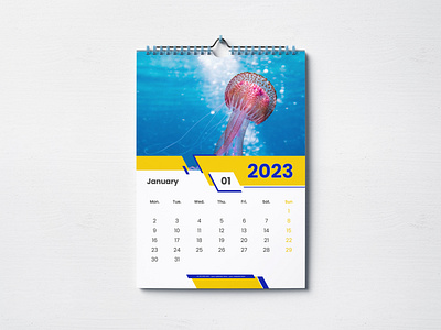 2023 12 page calendar design template