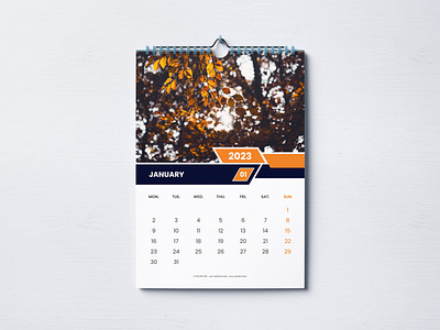 2023 12 page calendar design template