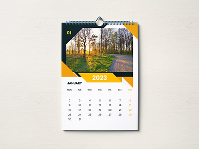 2023 12 page calendar design template