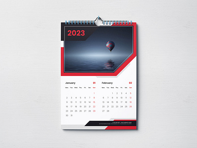 2023 12 page calendar design template