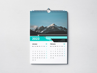 2023 12 page calendar design template 2023 calendar agency business calendar calendar design colorful company corporate date design desk calenda minimal modern new year office print professional school wall calendar week