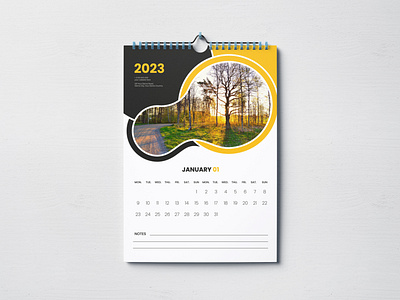 2023 12 page calendar design template