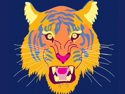 Tiger Blood design flat illustration vector