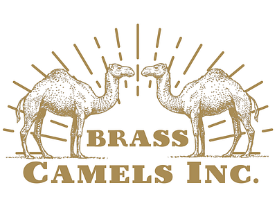 Brass Camels Inc. Logo branding design flat illustration logo vector