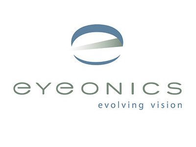 Eyeonics Logo branding design flat illustration logo typography vector