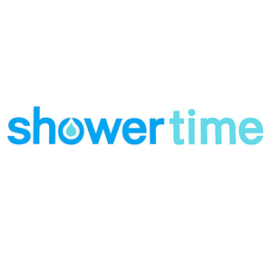 Showertime Logo branding design flat illustration logo type typography vector