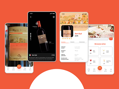 AR wine application design glass mobile app scan ui ui ux wine winery
