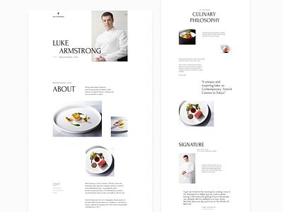 Chief portfolio chief cook cooker landing page minimalism portfolio restaurant ui webdesign website